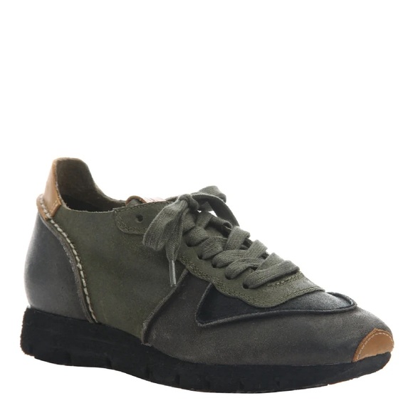 OTBT Green and Brown Women's Sneakers - Picture 1 of 5
